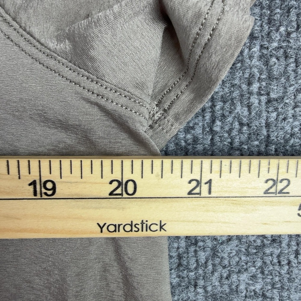 Lululemon Shirt Womens XL Beige Short Sleeve Crew Neck Relaxed Fit Athletic - Picture 3 of 7